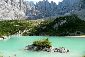 Der Sorapis See bei Cortina d'Ampezzo, Italien